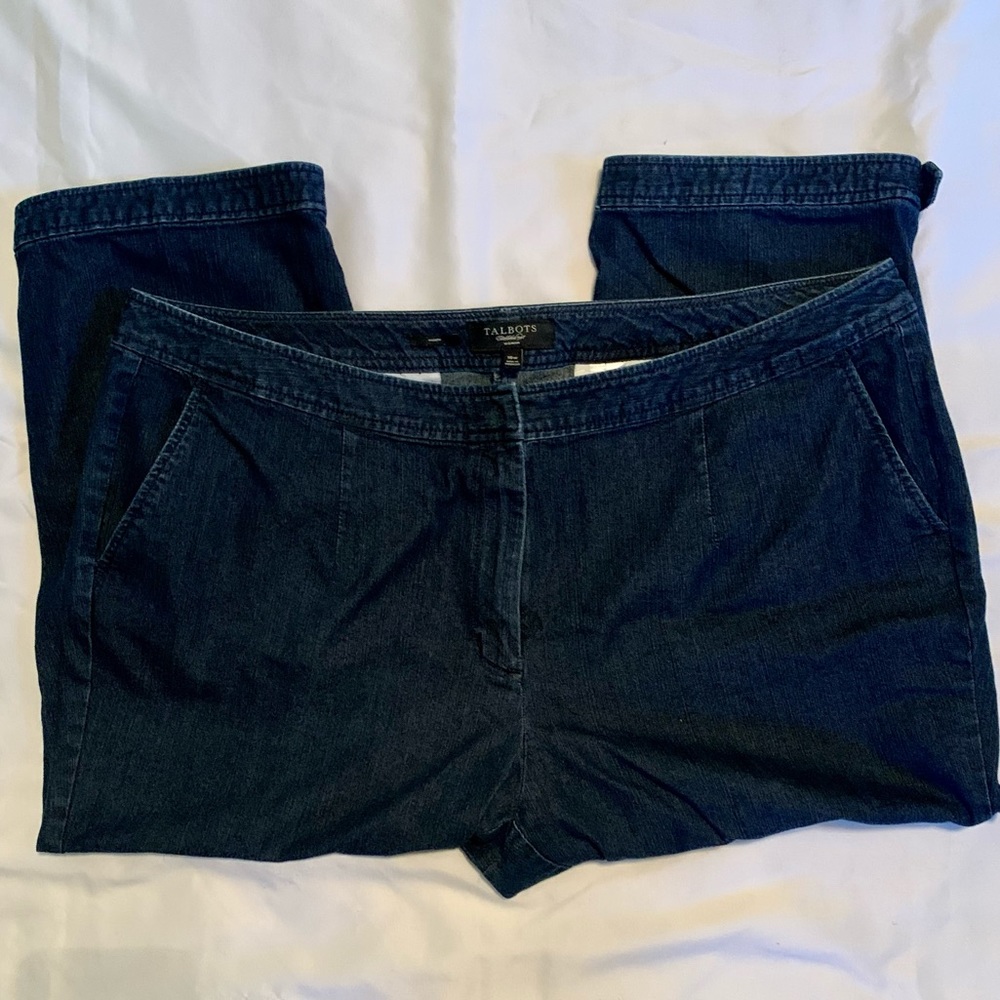 Talbots women’s plus denim ankle pants jeans EUC
